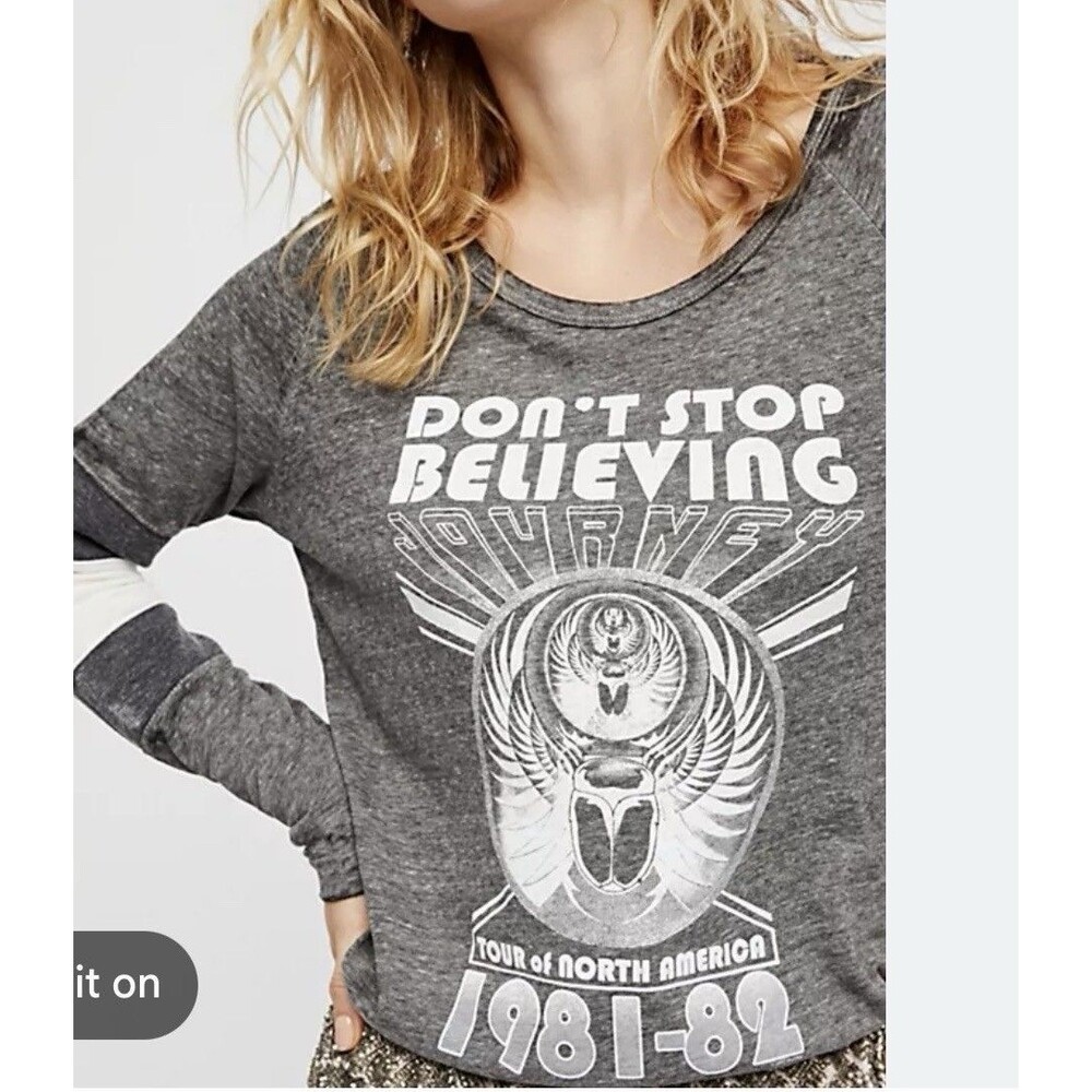 Free People Trunk LTD Journey Burnout Shirt Size L Tour Don’t Stop Believing